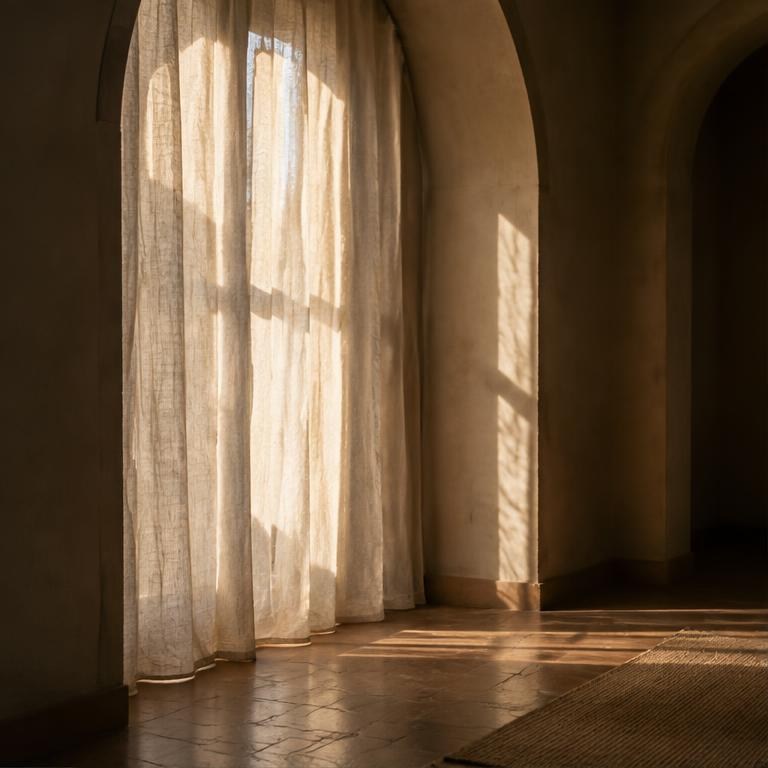 A calm arched interior in natural light.